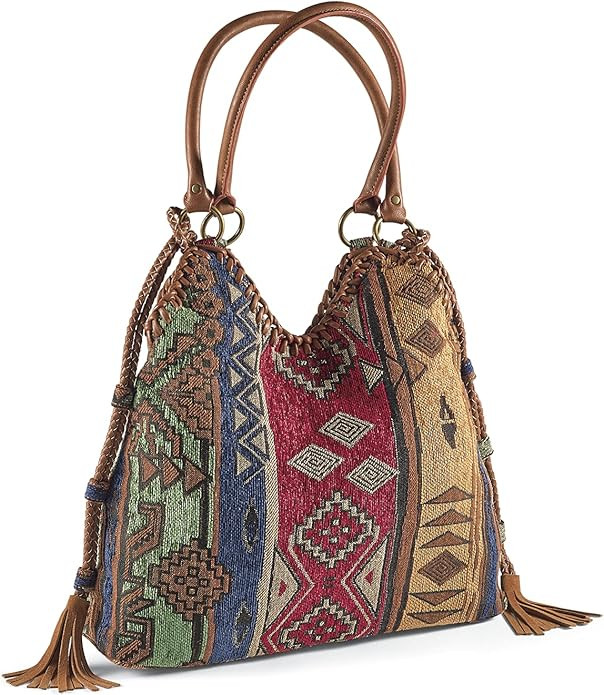 SAGEFINDS Natrona Tapestry Bag | Southwestern Pattern | Slouchy Purse | Snap Closure | Lined Inte... | Amazon (US)