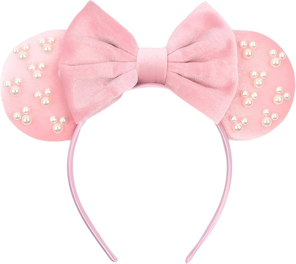 JOYFISCO Mouse Ears Headbands Shiny Bow Mouse Ears Headband Glitter Party Princess Decoration Cos... | Amazon (US)