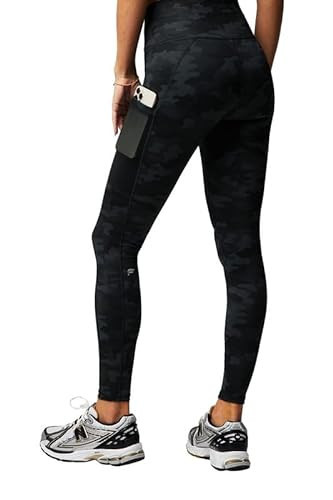 Fabletics Women's On-The-Go PowerHold High-Waisted Legging, Maximum Compression, Flattering, XL/Regular | 27, Tonal Camo | Amazon (US)