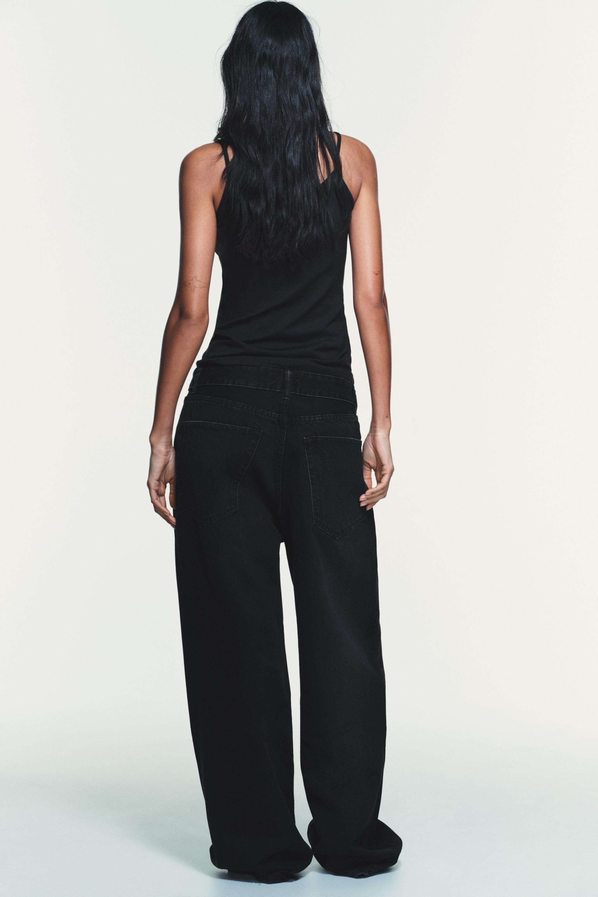 TRF MID-RISE FOLDED WAIST JEANS | Zara US