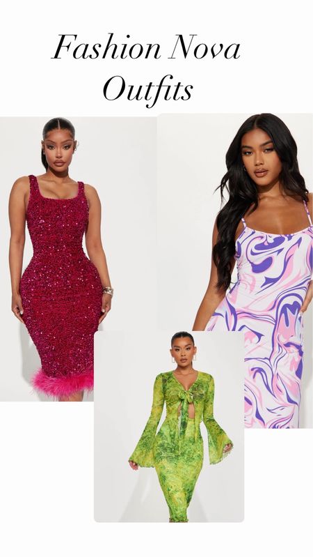Ladies sharing these fashion nova finds 
Check out fashion nova for more 

(1) https://www.fashionnova.com/products/hollie-sequin-midi-dress-magenta

(2) https://www.fashionnova.com/products/lost-with-you-skirt-set-green-combo

(3) https://www.fashionnova.com/products/marie-kate-cami-mini-dress-purple-combo



#LTKsalealert #LTKFind #LTKSeasonal