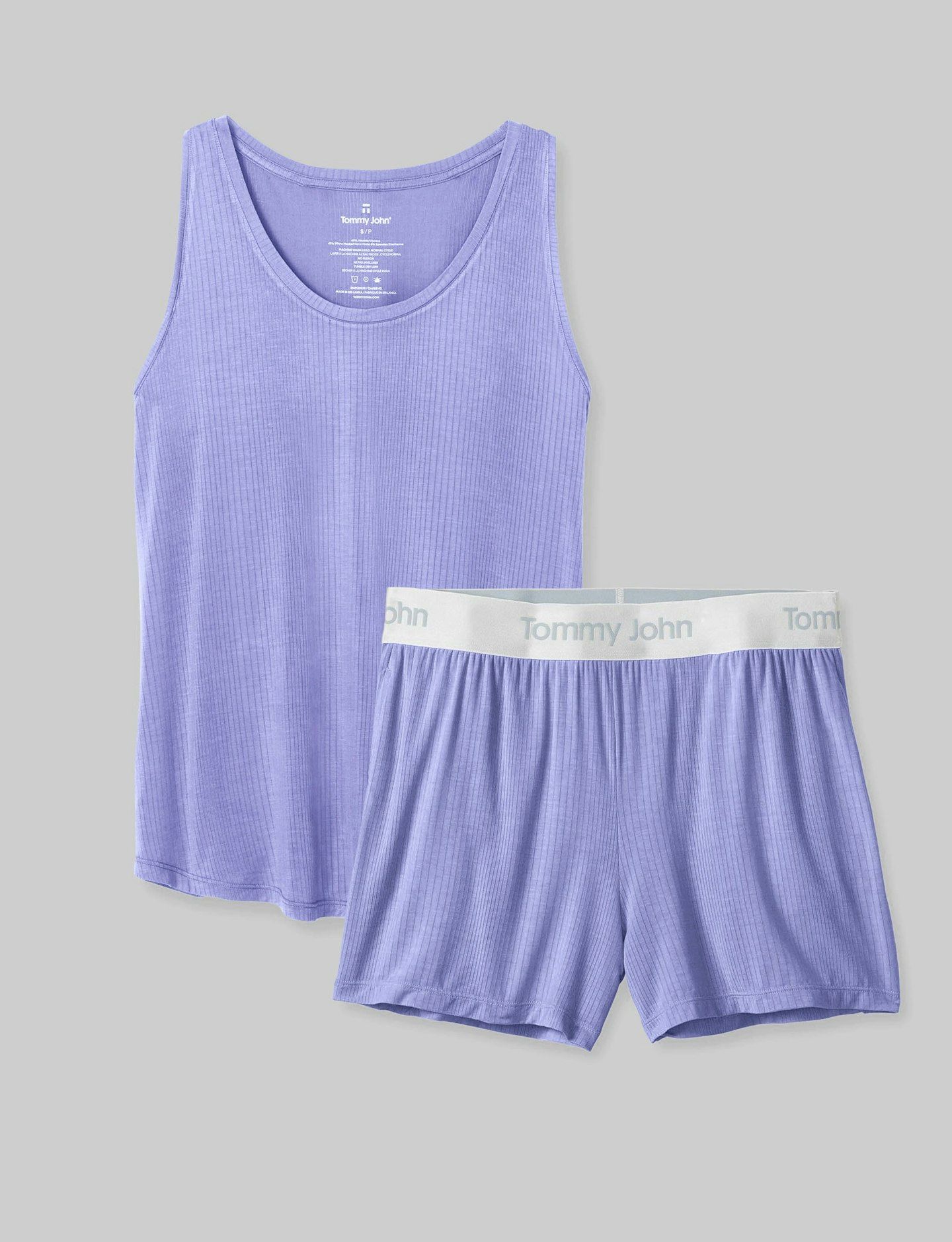 Women's Second Skin Luxe Rib Sleep Tank & Short Set | Tommy John