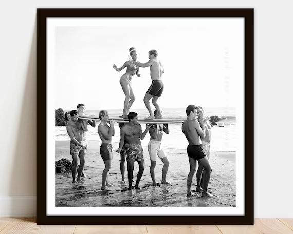 Surfers Beach Party Retro Photo - Printable Vintage Photo Poster - Instant Download Easy Print JP... | Etsy (US)