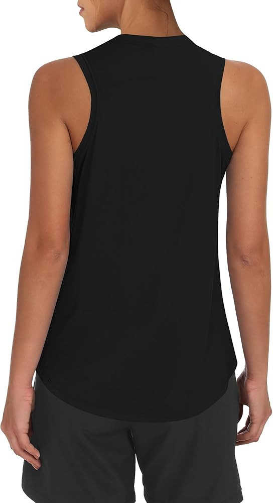 OYANUS Women's Summer Workout Tops Sleeveless Racerback Athletic Tank Top High Neck Loose Fit Run... | Amazon (US)