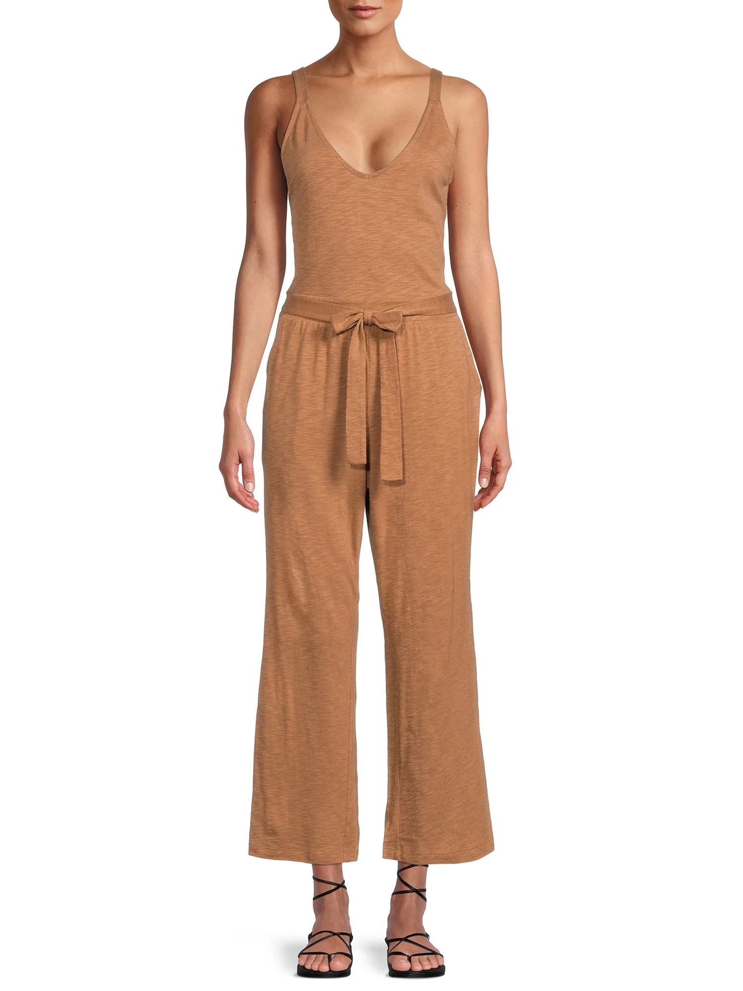Time and Tru Women's Sleeveless Jumpsuit - Walmart.com | Walmart (US)