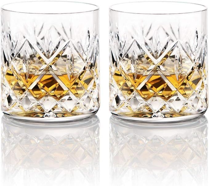 Waterford Crystal Huntley Small Double Old Fashioned Whiskey Tumblers Set of Two | Amazon (US)