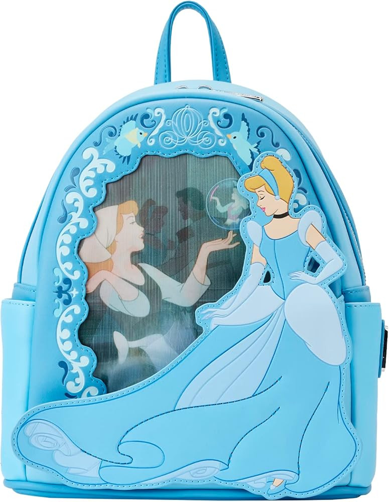Loungefly Disney Cinderella Lenticular Princess Series Womens Double Strap Shoulder Bag Purse | Amazon (US)