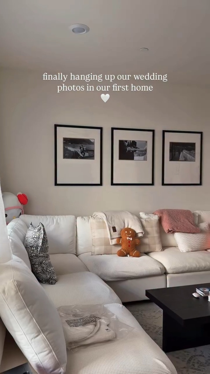 as a former DIY bride I thought I could DIY the photo mat (spoiler alert I couldn’t) so I got custom mats with gold trim from custommat.ca and frames from amazon for a total cost of $160
.
.
.
#homedecor #weddingphotos #lakecomowedding #firsthome #newlywed