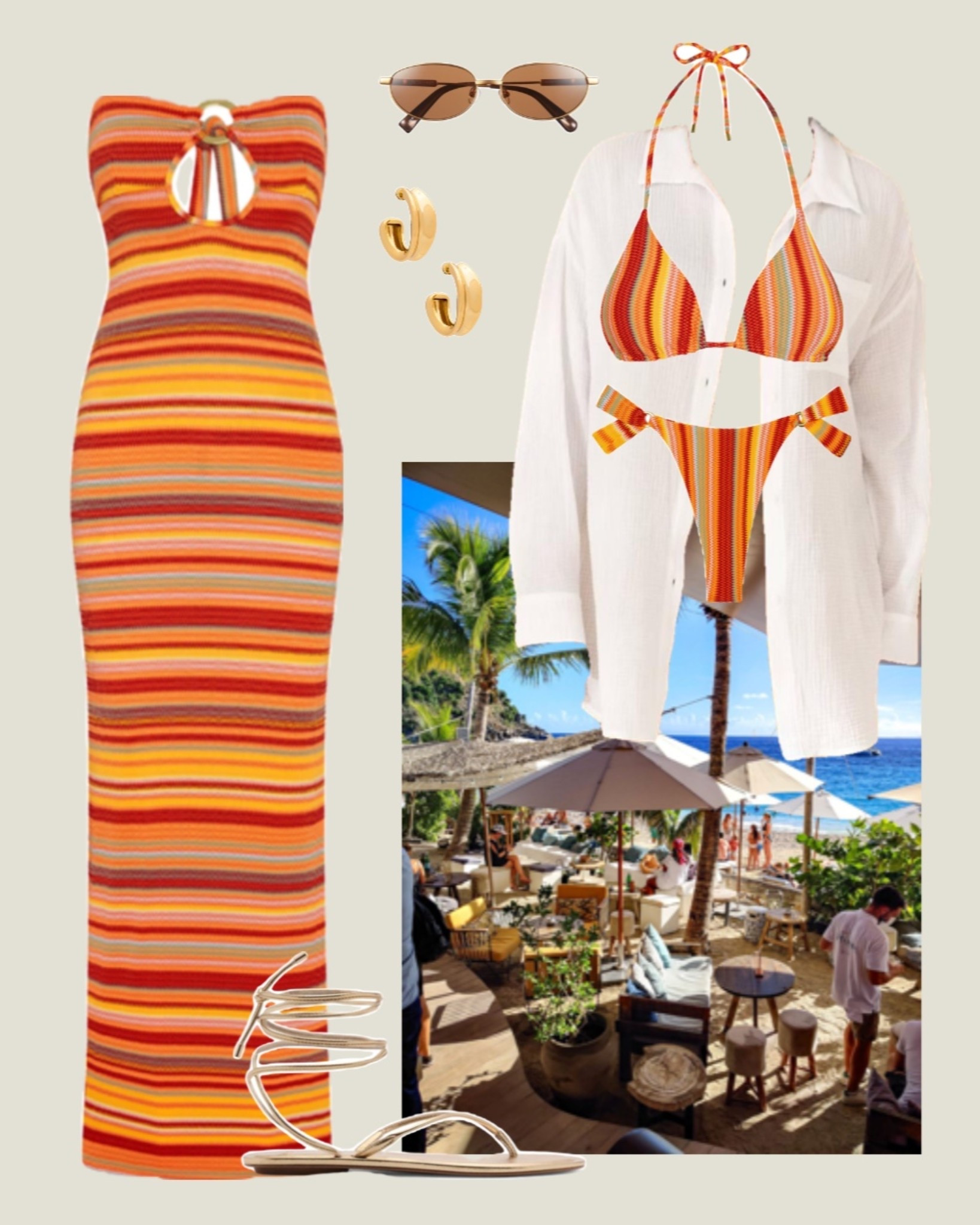 Orange swim dress, st barths outfit, beach vacation outfit, travel chic style, orange bikini, Monday swim, beach club outfit 

#LTKTravel