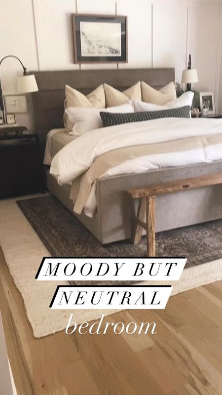 Moody but neutral bedroom, bedroom inspo, bedroom design ideas, bedroom decor 

#LTKHome #LTKStyleTip #LTKVideo
