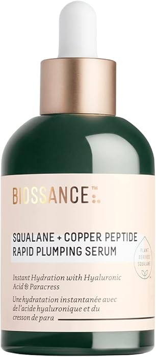 Biossance Squalane + Copper Peptide Rapid Plumping Serum - Face Serum for All Skin Types - Visibl... | Amazon (US)