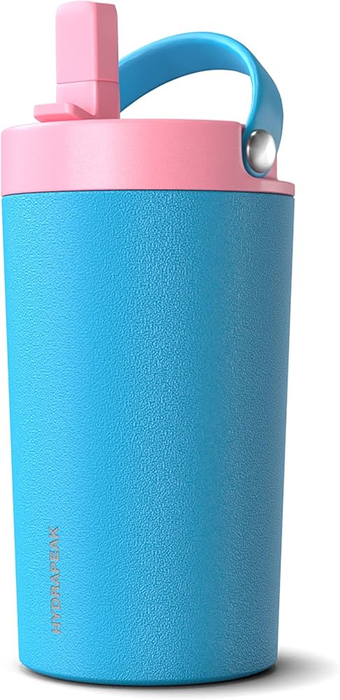 Hydrapeak Junior 14oz Insulated Kids Water Bottle with Straw Lid - Stainless Steel Double Walled ... | Amazon (US)