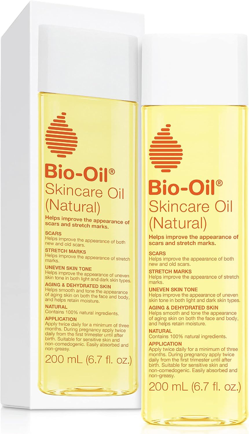 Bio-Oil Skincare Oil (Natural) for Scars and Stretchmarks with Organic Jojoba Oil and Vitamin E, Fac | Amazon (US)