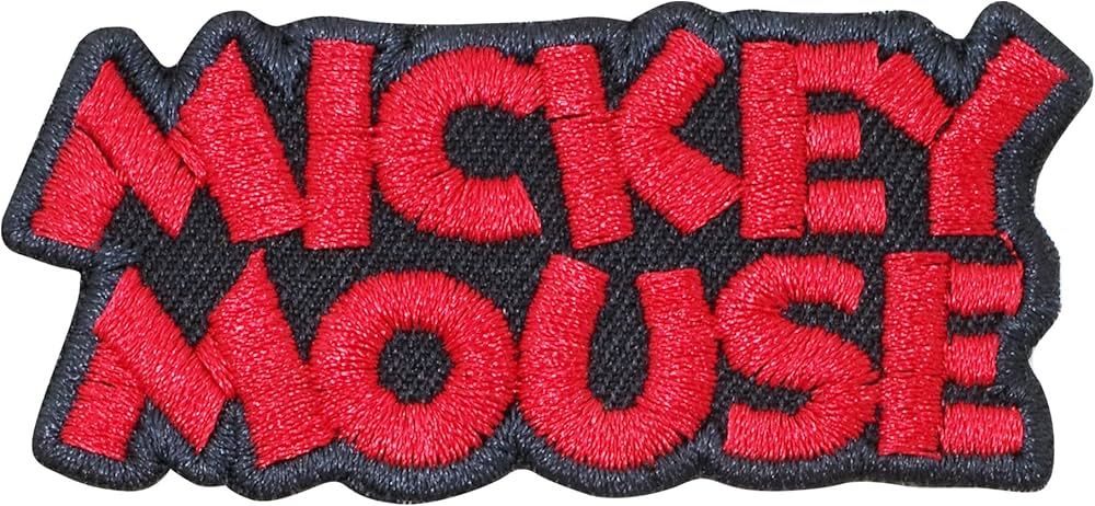 Mickey Tag Iron On Patches for Clothing Saw On/Iron On Embroidered Patch Applique for Jeans, Hats... | Amazon (US)