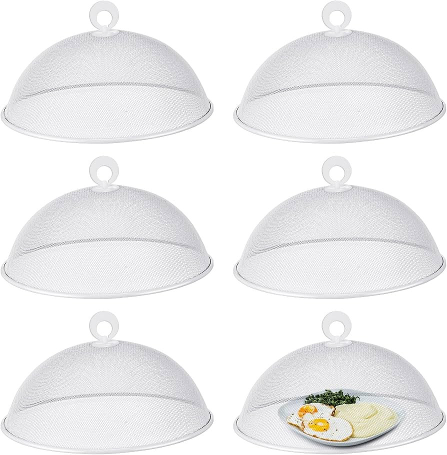 Gerrii 6 Pcs Metal Mesh Food Cover Outdoor Mesh Food Tents Dome Screen Plate Covers for Dinner Pl... | Amazon (US)