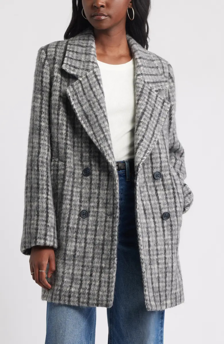 Chunky Herringbone Double Breasted Coat | Nordstrom
