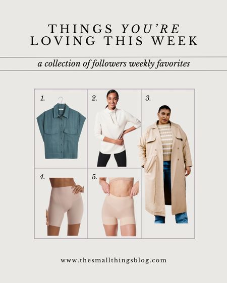 Things you’re loving this week, weekly best sellers, weekly favorites, follower favorites, Madewell, spanx, able

#LTKxMadewell #LTKActive #LTKfindsunder100