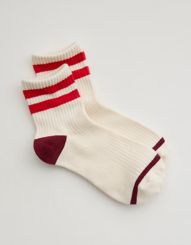 Aerie Striped Quarter Socks | Aerie