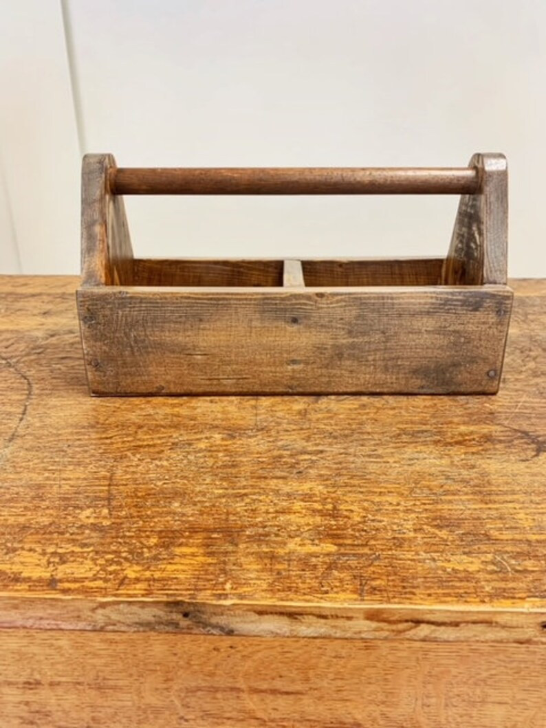 Reclaimed Wood Tool Box Grey Wooden Toolbox with Partition | Etsy (US)