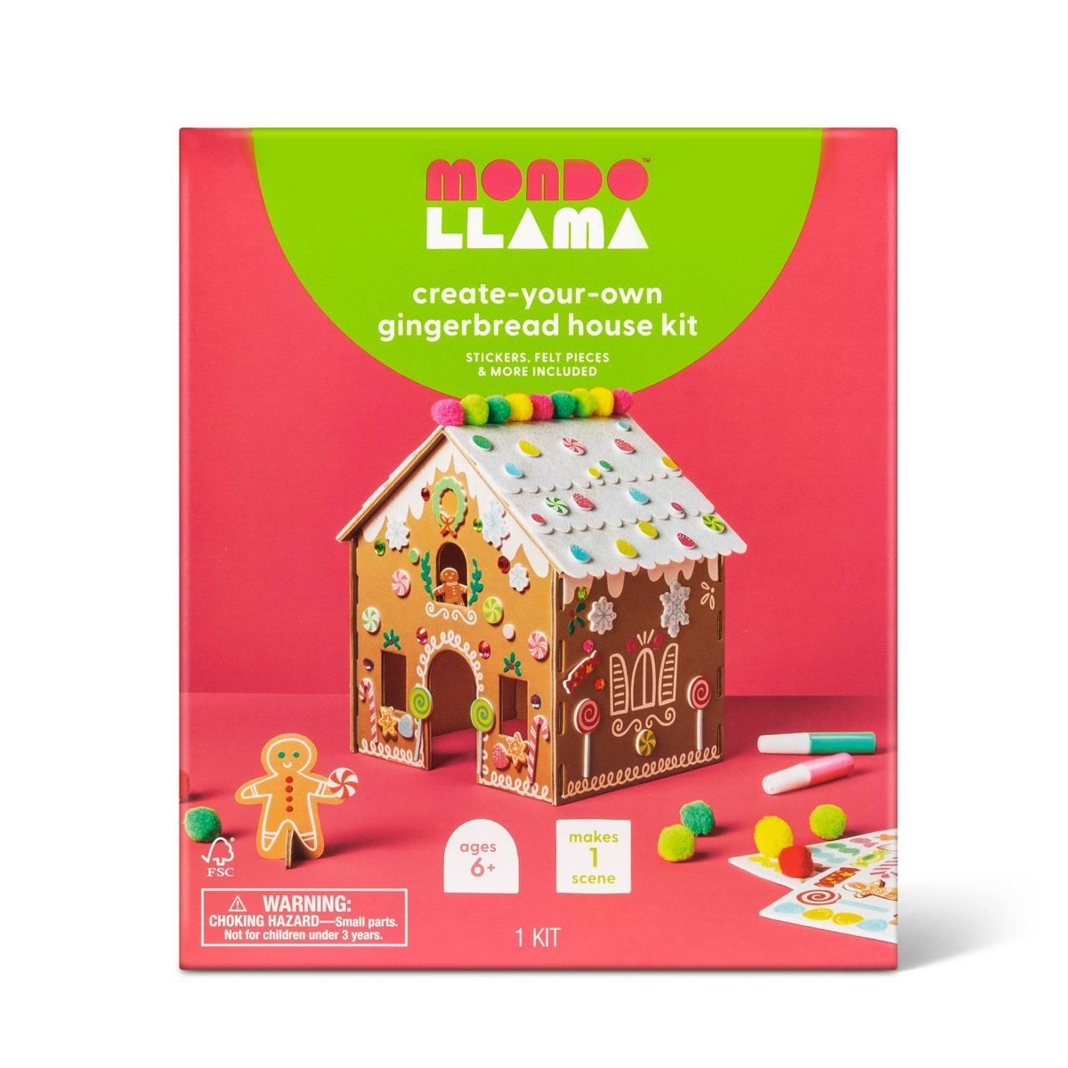 Create-Your-Own Gingerbread House Kit - Mondo Llama™ | Target
