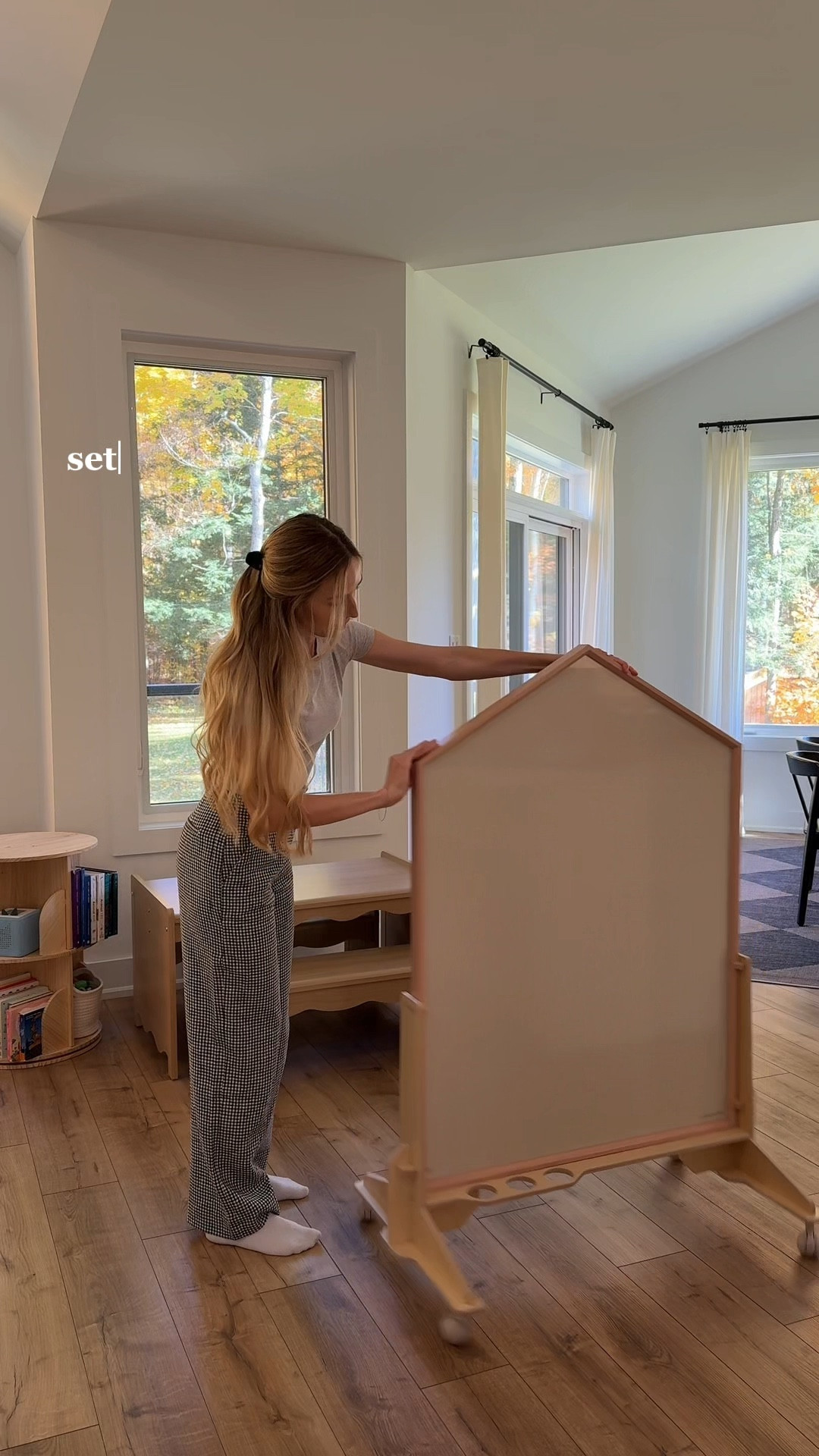 How perfect is this double sided activity board from Noriter Project Global 💛 #toddleractivities #toddleractivitiesathome #toddlerlearning #toddlermom #toddlercrafts 

#LTKHome #LTKFamily #LTKKids