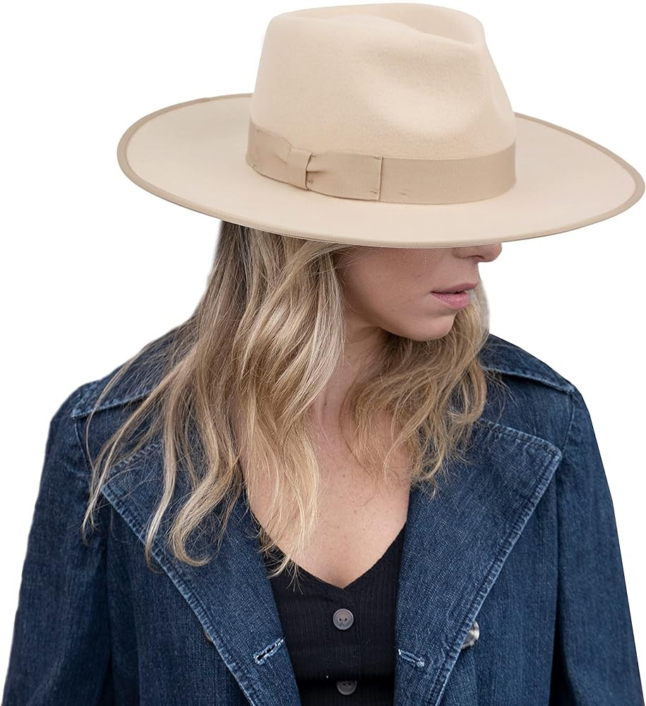 ANGELA & WILLIAM Women's Rancher Fedora Hat | Amazon (US)