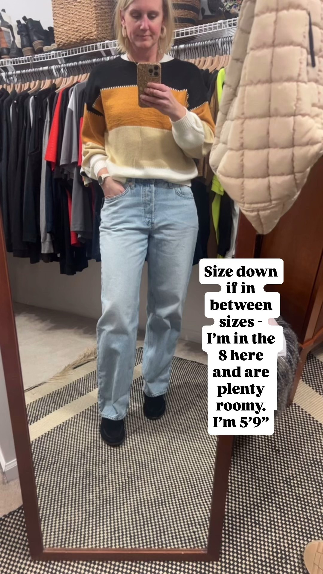 Jeans are on clearance for only $24! They run roomy so size down if you’re in between sizes. I’m in the 8 here. 

#LTKgrwm #LTKmomlife #LTKSaleAlert