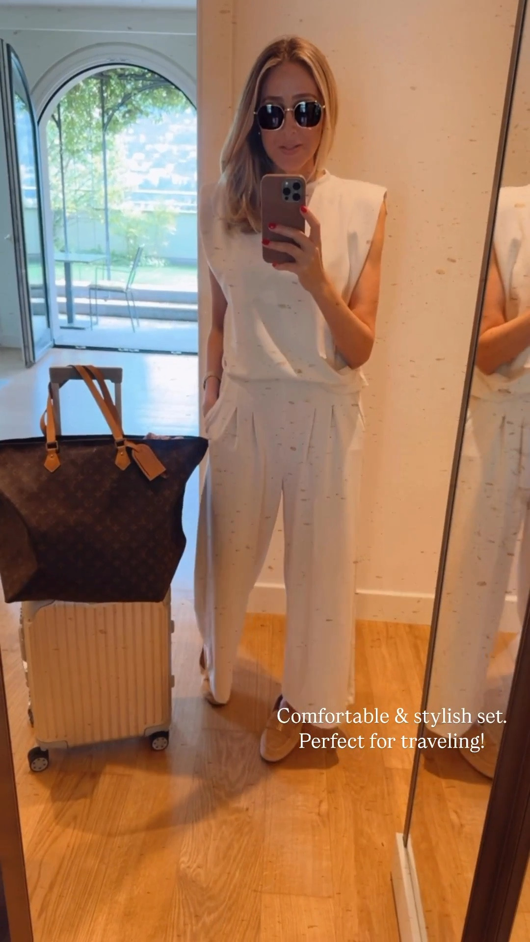 Comfortable and stylish travel outfit 
Perfect for our 4 hour drive to Florence , Italy 🇮🇹 
Wearing a size small 
Airport outfit 
Travel outfit 
Cozy set 
Cozy travel outfit 

#LTKTravel #LTKU #LTKootd