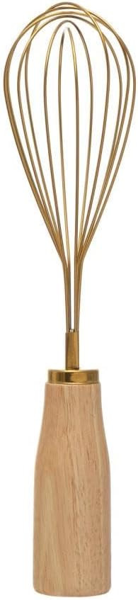 Bloomingville Standing Stainless Steel Wood Handle, Gold Finish Whisk, 10.25" | Amazon (US)
