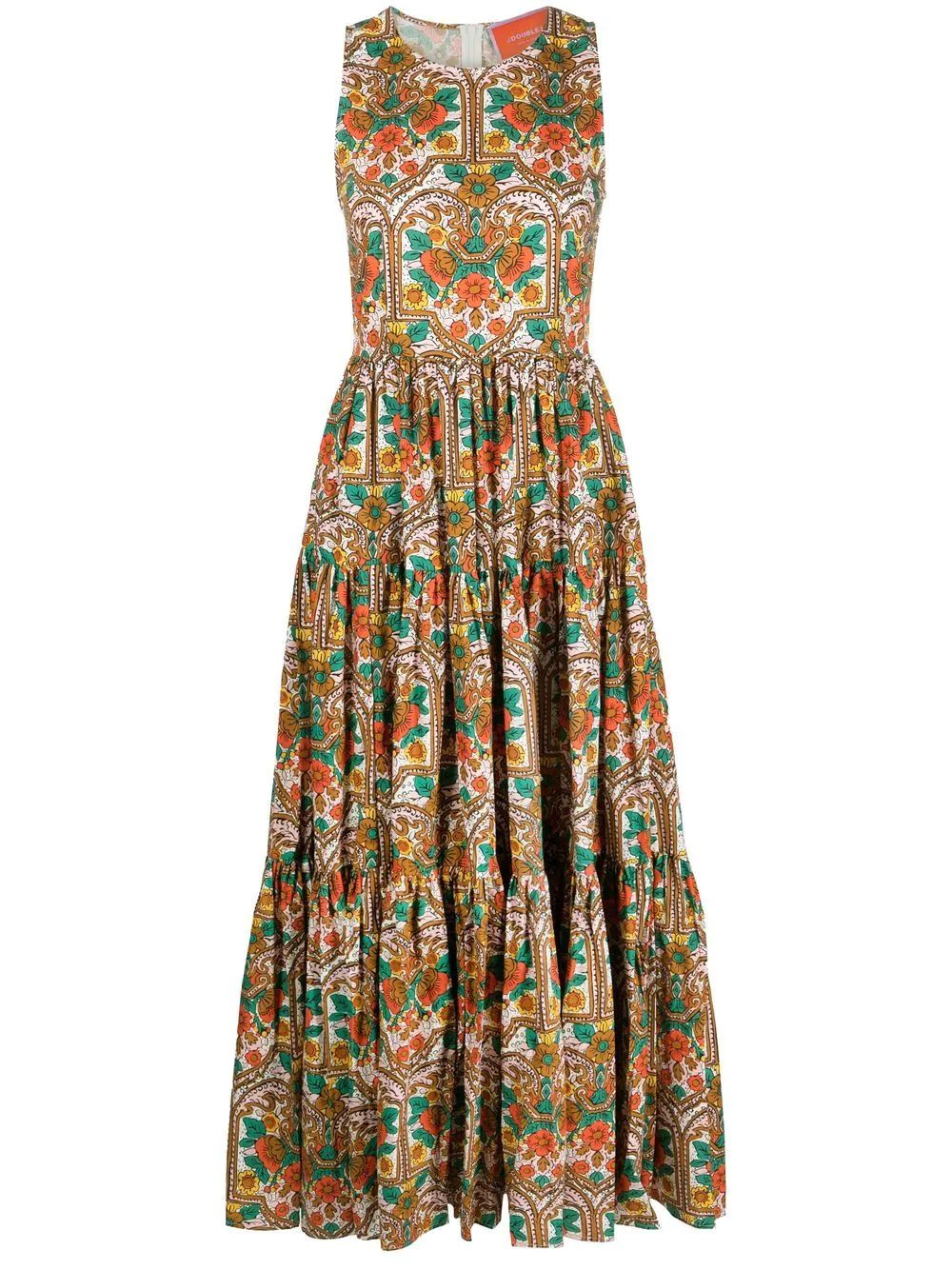 La DoubleJ floral-print Cotton Maxi Dress - Farfetch | Farfetch Global