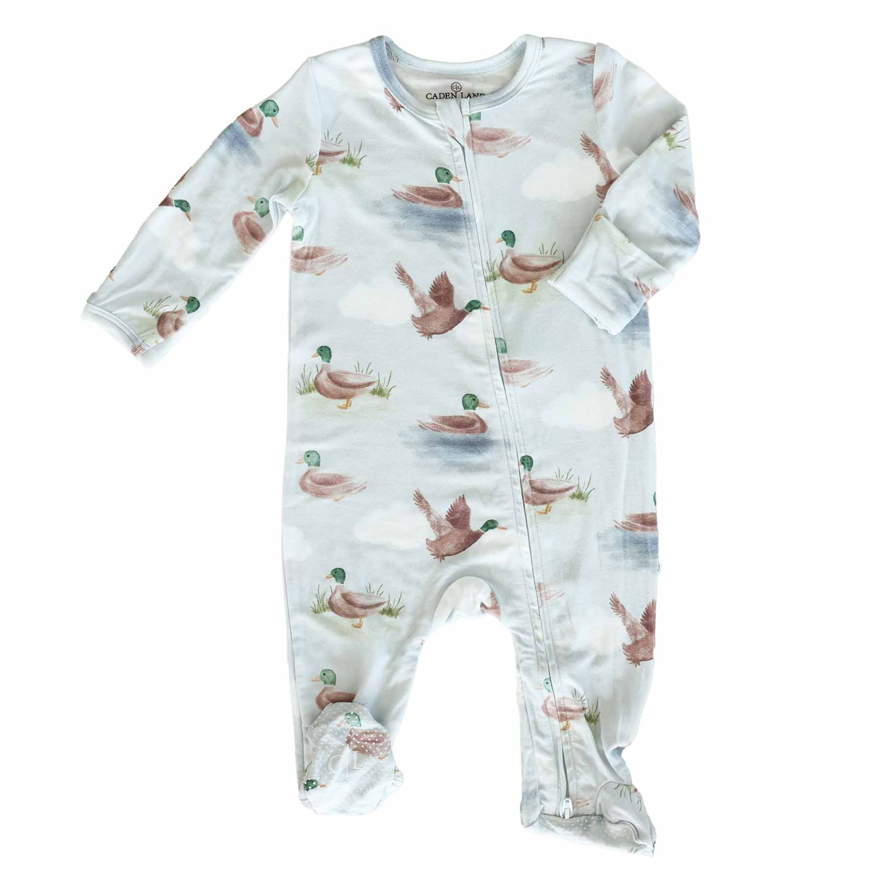 Little Duckling Zipper Footie | Caden Lane