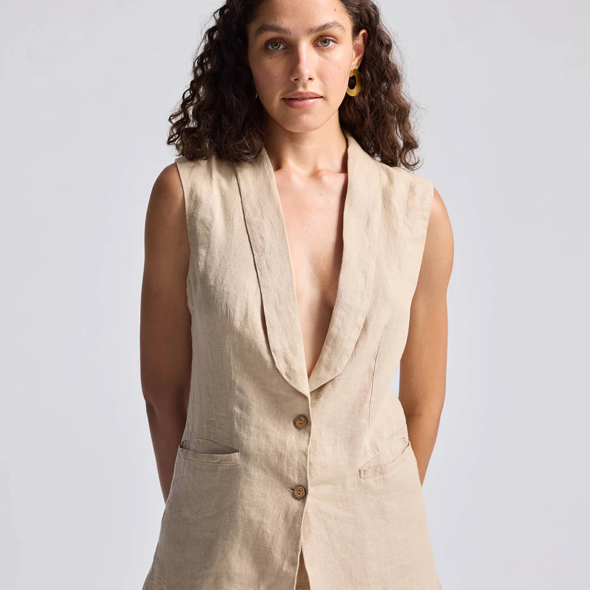 Sleeveless Hemp Jacket | Reistor