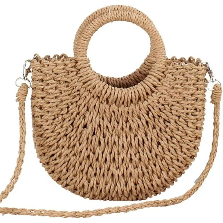 JLMMEN Summer Beach Small Crossbody Bag Women Straw Tote Purse Top Handle Handbag for Travel Voca... | Walmart (US)