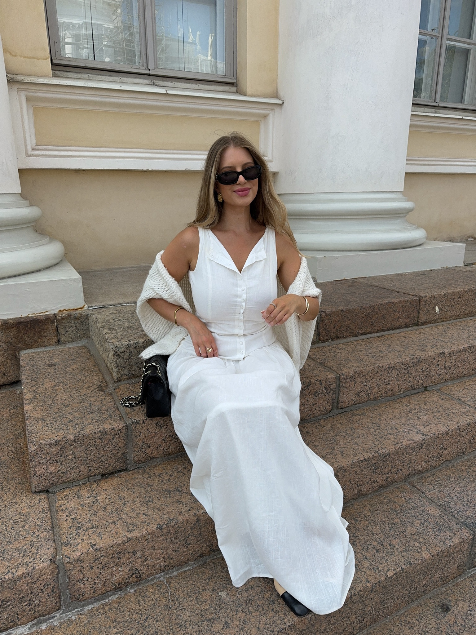 Linen dress 🤍🦢

#LTKSeasonal