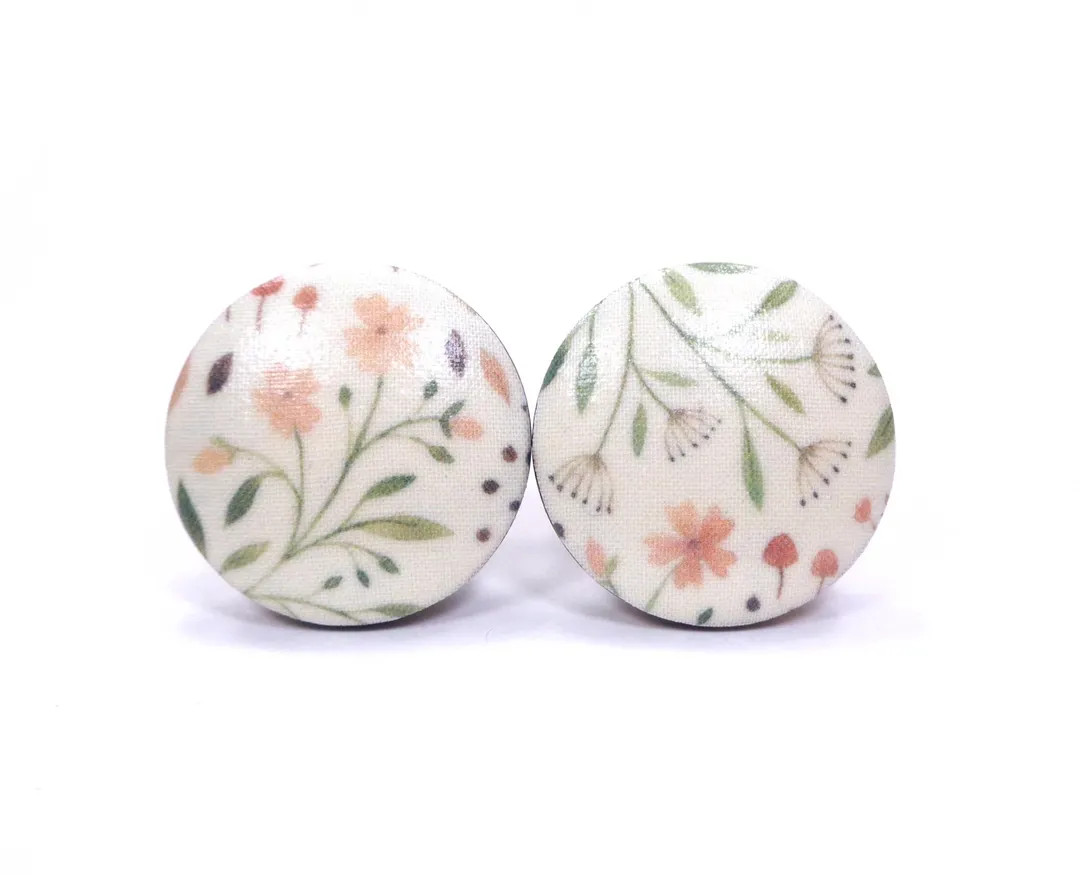 Meadow Floral Drawer Knobs, Nature Fabric Dresser Knobs, Botanical Woodlands Forest Decor - Etsy | Etsy (US)