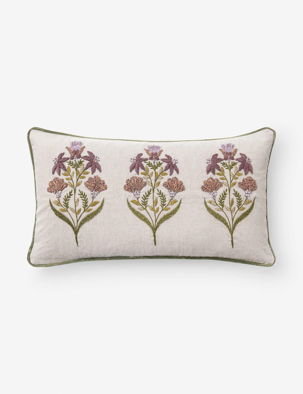 Lorraine Embroidered Pillow | Lulu and Georgia 