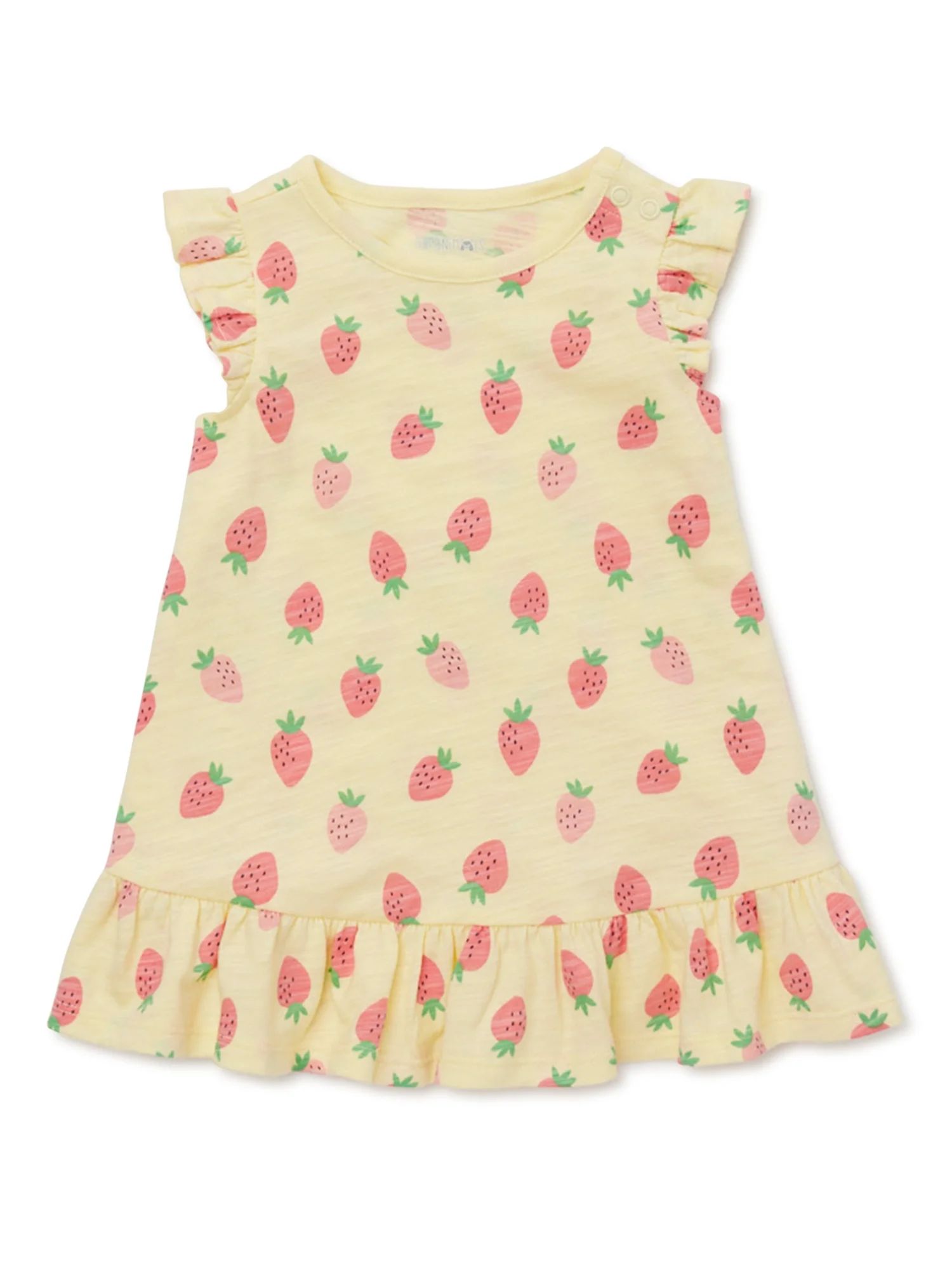 Garanimals Baby Girl Flutter Sleeve Dress, Sizes 0-24 Months | Walmart (US)