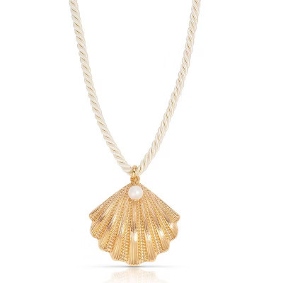 Scallop Shell Pendant Necklace - Ettika | Target