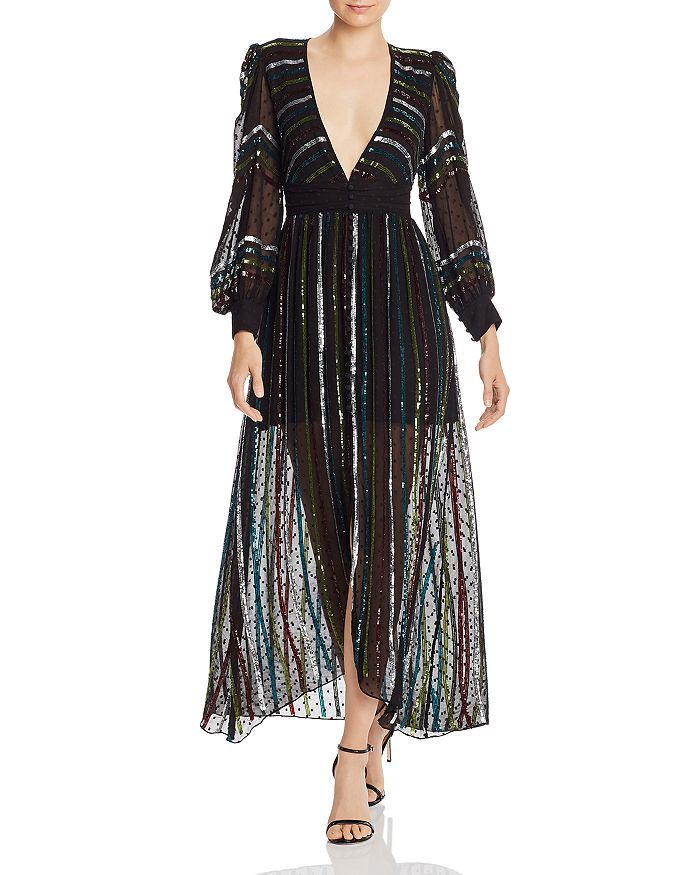 Sequin Striped Gown | Bloomingdale's (US)