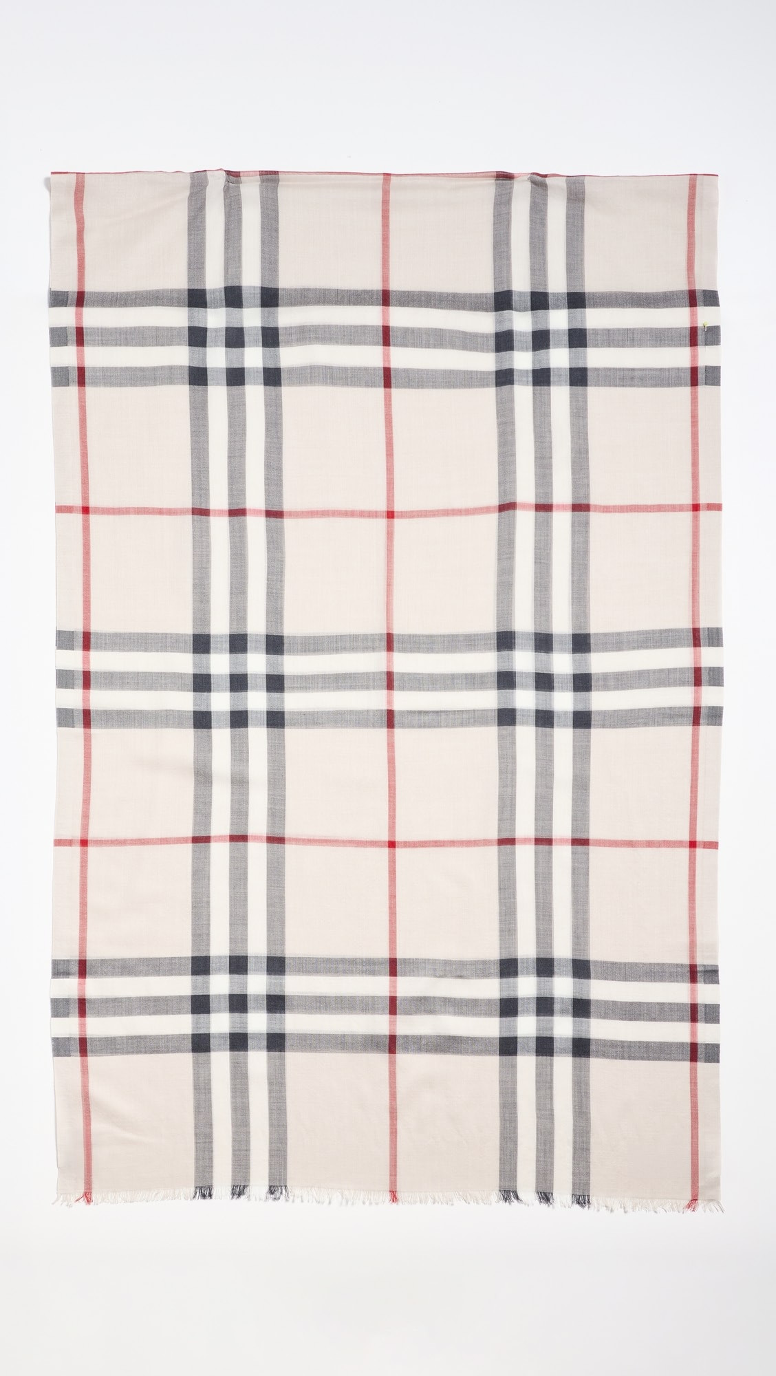 Wide Check Wool Silk Gauze Scarf | Shopbop