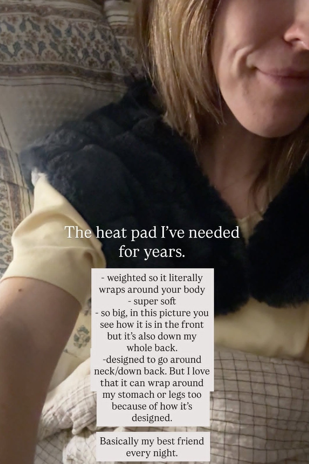 This heat pad is the stuff of dreams. For sure one of the best purchases I've made this year. We fight over it daily in our house because we all want to use it. 

 #LTKselfcare