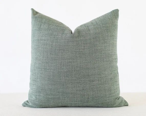 Green Linen Pillow, Linen Pillow Cover, Green Pillow Cover, Green textured pillow, green Pillow C... | Etsy (US)