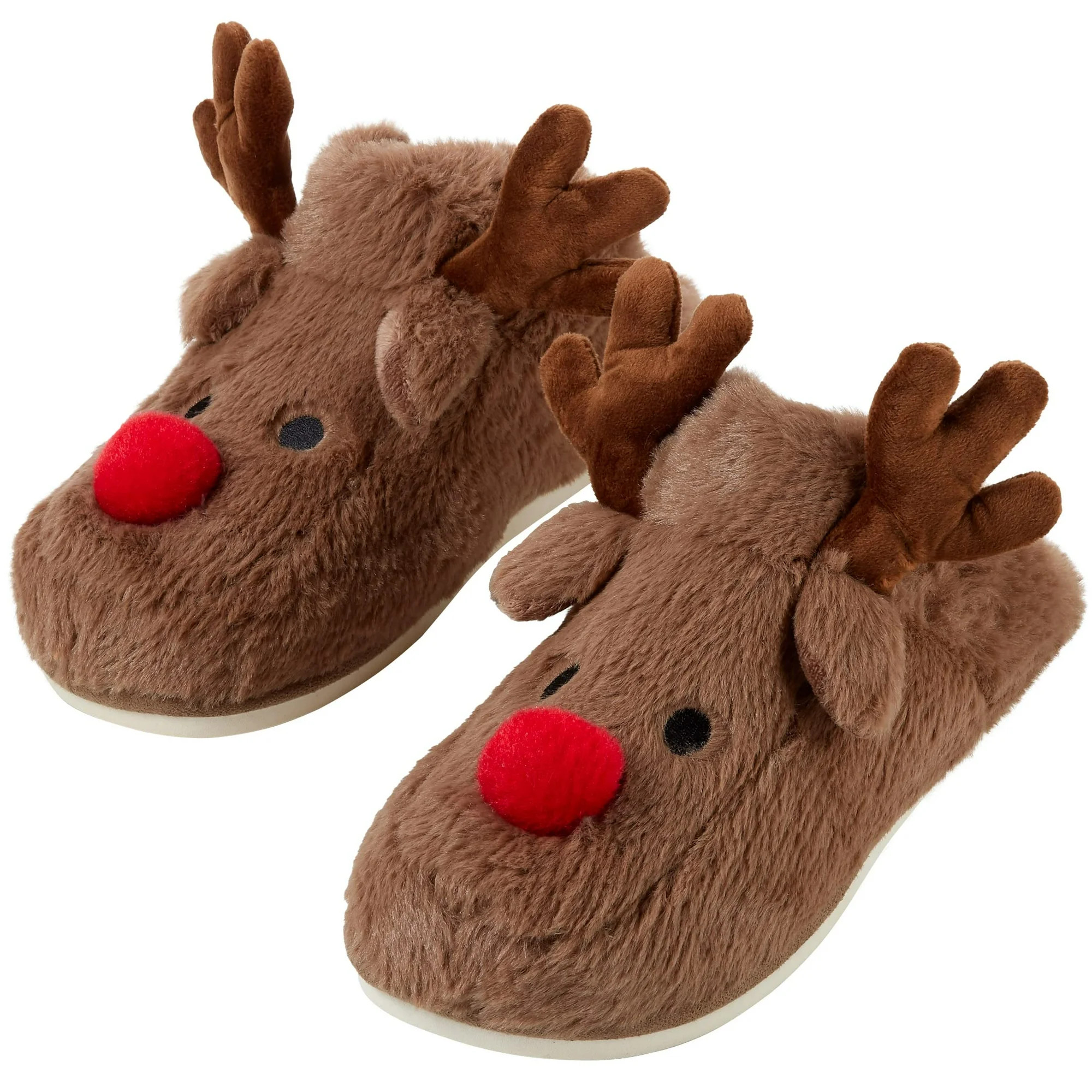 Gilbin Women-Men Christmas Reindeer Slippers Holiday Ugly Indoor Warm Fleece Sweater Winter Soft ... | Walmart (US)