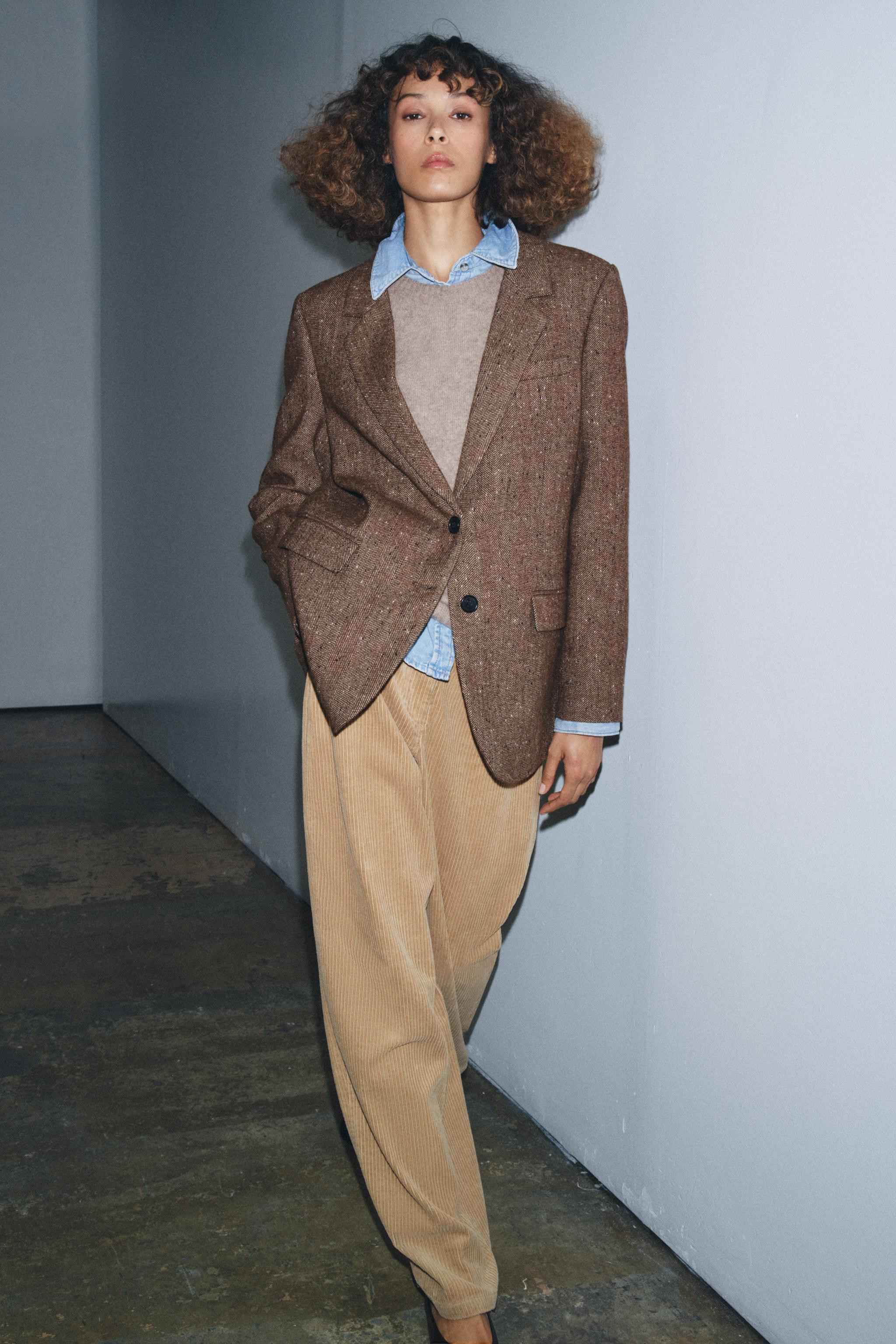 HERRINGBONE WOOL BLEND BLAZER ZW COLLECTION | Zara AU