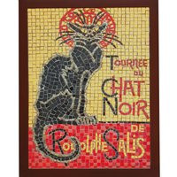 Original Wood Framed Le Chat Noir in Handmade Mosaic Art Ceramic Tile | Etsy (US)