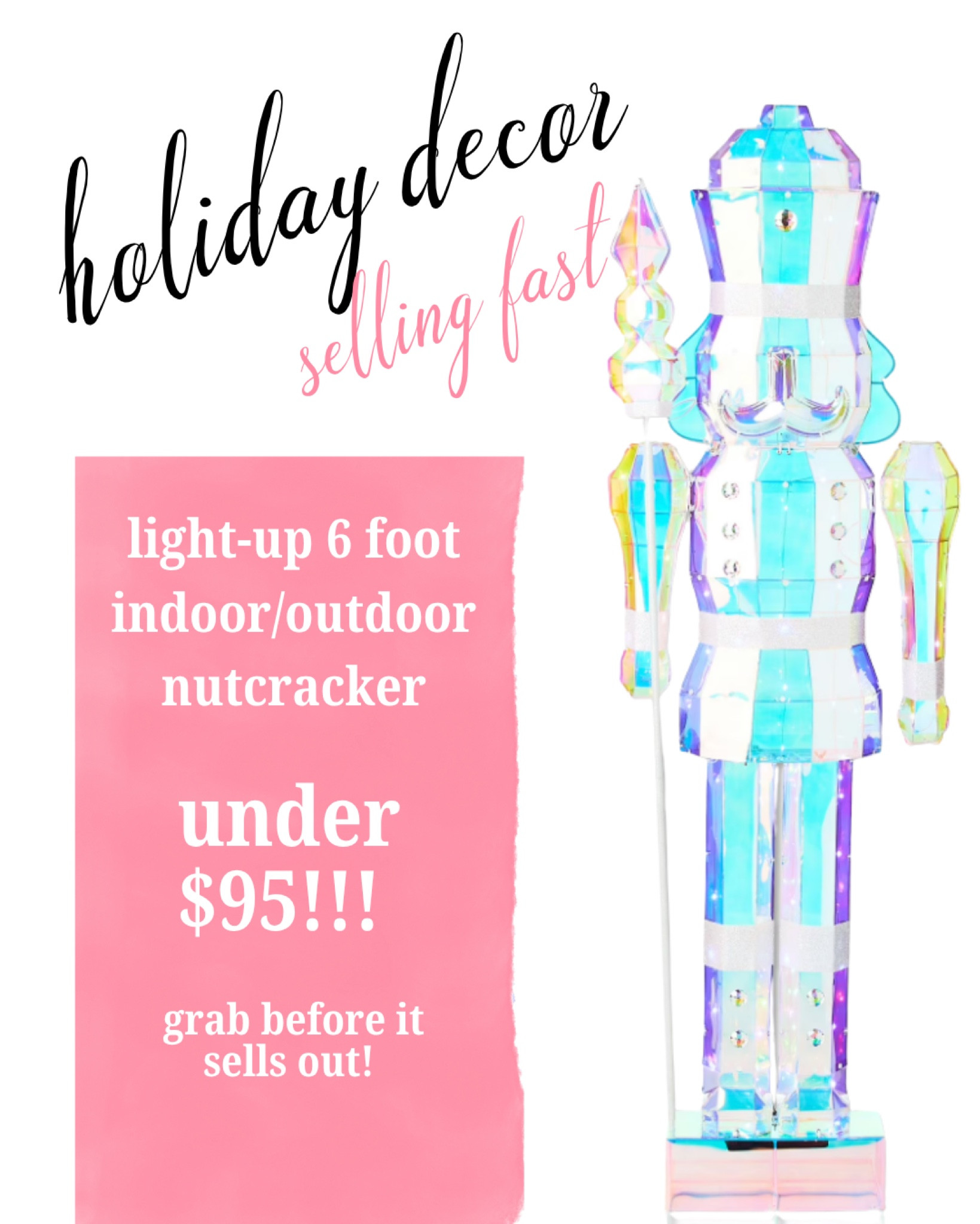6 foot Nutcracker under $100! Indoor/outdoor holiday decor bestseller, going fast! #ltkchristmas 

#LTKHome #LTKFindsUnder100 #LTKSeasonal