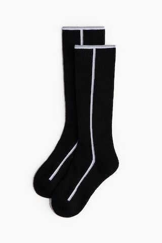 H & M - Wool-Blend Ski Socks - Black | H&M (US + CA)