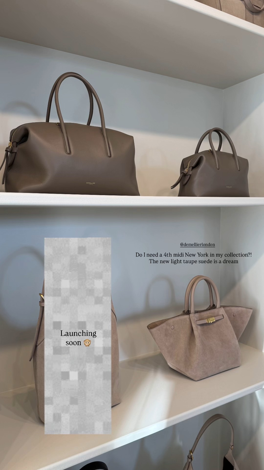 New midi New York handbag in light taupe suede & midi Stockholm in taupe 

#LTKluxury #LTKuk #LTKbag
