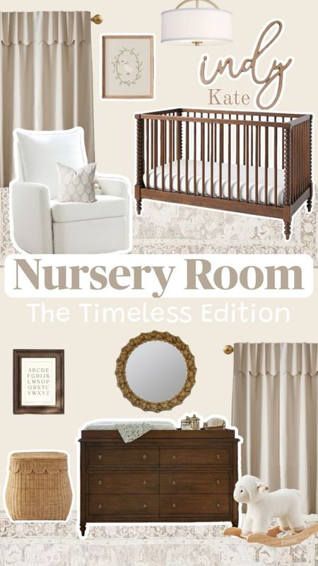 Sweet neutral nursery! I just love a classic style nursery I find it so sweet and cozy! #nursery #neutralnursery #crib #rocker #changingtable #mirror #curtains #nurseryart

#LTKBump #LTKBaby #LTKHome