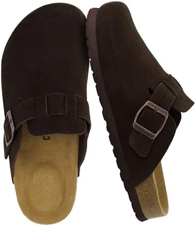 CUSHIONAIRE Hana - Genuine Leather Suede Classic Clog Womens Shoes - Slip On Mule Comfortable Sho... | Amazon (US)